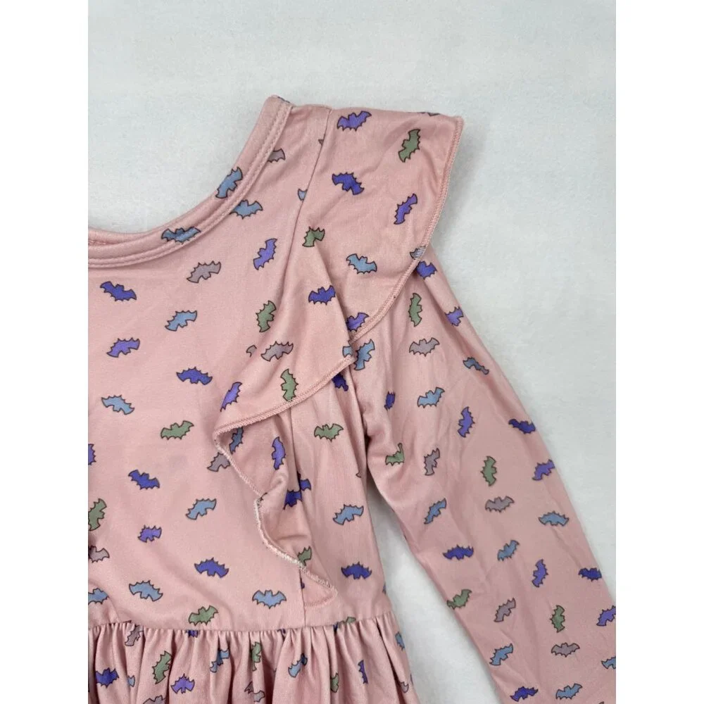 DotDotSmile Girls Dress Size 2T Ruffle Long Sleeves Halloween Bats New with Tags - Picture 3 of 5